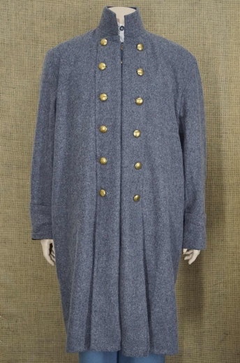 napoleonischer Mantel, hellgrau, Material: Oberstoff reine Wolle, Futterstoff reine Baumwolle