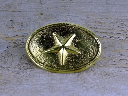 Schliee Texas oval, 3 feste Haken, Material: Messing