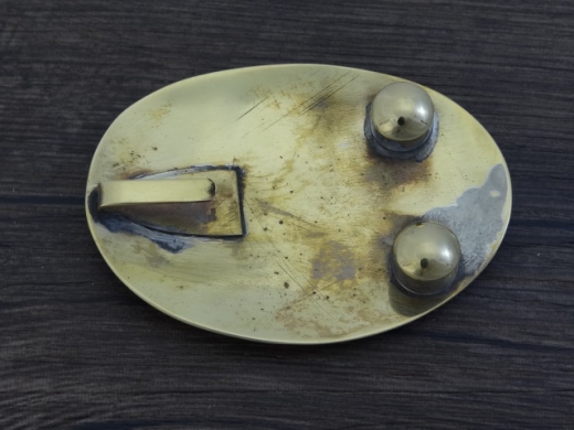 Messing-Schliee, oval blank, Material: Messing