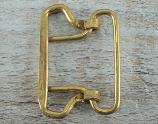 Westenschliee / Hosentrgerschliee gro, Gurtbreite bis ca. 3,1 cm, Material: Messing