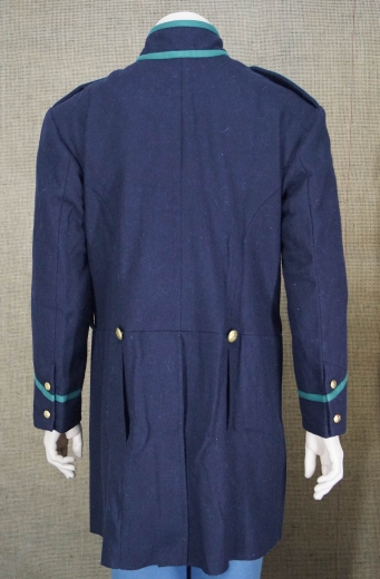 US Frock Coat dunkelblau / grnes Paspelband, 1 reihig, 9 US Adler Knpfe, 100% Wolle, Futter 100% Baumwolle