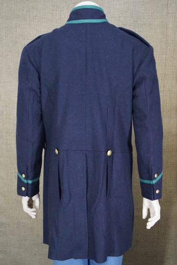 US Frock Coat dunkelblau / grnes Paspelband, 1 reihig, 9 US Adler Knpfe, 100% Wolle, Futter 100% Baumwolle