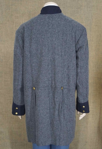 CS Frock Coat grau / dunkelblau, 1 reihig, 9 CSA Knpfe, 100% Wolle, Futter 100% Baumwolle