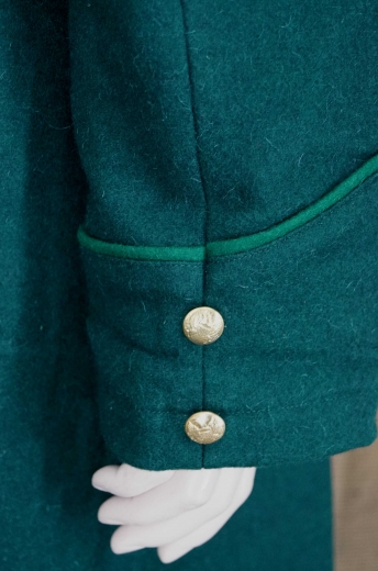US Frock Coat dunkelgrn / hellgrn, 1 reihig, 9 US Adler Knpfe, 100% Wolle, Futter 100% Baumwolle