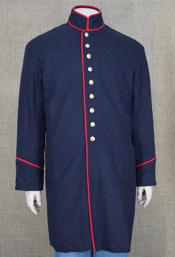 US Frock Coat dunkelblau / rot, 1 reihig, 9 US Adler Knöpfe