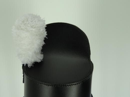 US Leder Tschako 1812, Material Leder, Plakette Metallblech geprgt