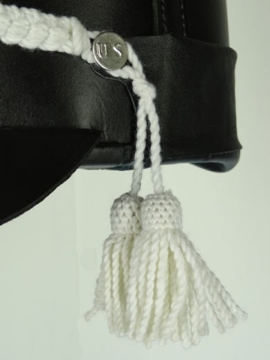 US Leder Tschako 1812, Material Leder, Plakette Metallblech geprgt