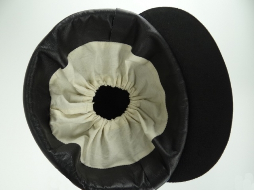 US Leder Tschako 1812, Material Leder, Plakette Metallblech geprgt