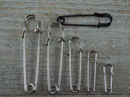 Sicherheitsnadel gro ca.: 7,0 cm x 1,4 cm, Material: Eisen silberfarben