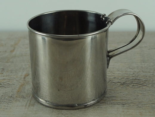 Tasse mittel, ca. 450 ml, stainless, ca. 9 x 9 cm, Material: Edelstahl, gel�tet
