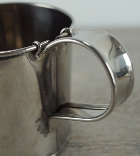 Tasse mittel, ca. 450 ml, stainless, ca. 9 x 9 cm, Material: Edelstahl, gel�tet