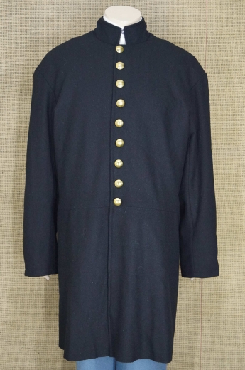 Frock Coat schwarz, 1 reihig, 9 Messing Knpfe, 100% Wolle, Futter 100% Baumwolle
