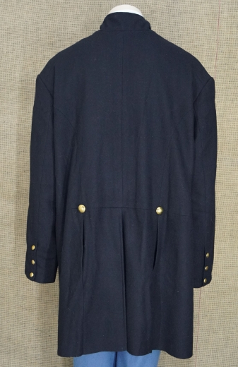 Frock Coat schwarz, 1 reihig, 9 Messing Knpfe, 100% Wolle, Futter 100% Baumwolle