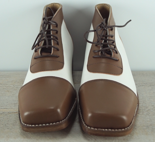 Schuhe braun/wei, Material: Oberleder, Futter, Sohle 100% Leder