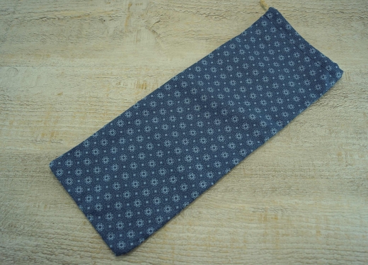 Flaschenhusse / Tasche, blau gemustert, Mae: ca. 46 cm x 14 cm, Material: 100% Baumwolle