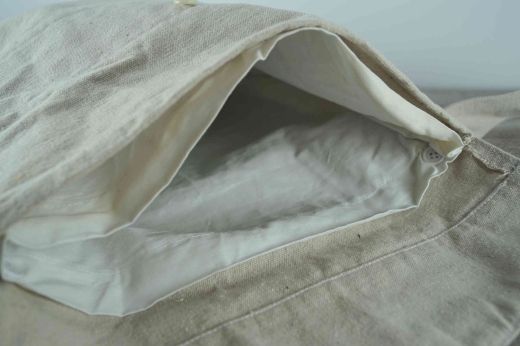 Brotbeutel einfach, Haversack, 3 Knpfe, gro, Material: 100% Baumwolle, 3 Plastikknpfe
