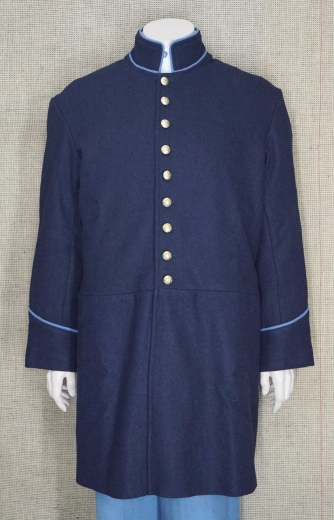 US Frock Coat dunkelblau / hellblau, 1 reihig, 9 US Adler Knpfe, 100% Wolle, Futter 100% Baumwolle