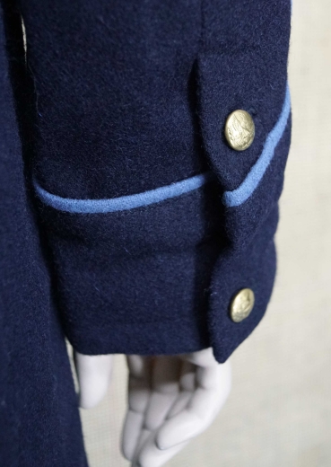 US Frock Coat dunkelblau / hellblau, 1 reihig, 9 US Adler Knpfe, 100% Wolle, Futter 100% Baumwolle