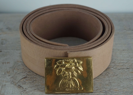 Koppel natur mit South Carolina Vollmessing Schliee, Material: Koppel Leder, Schliee Messing