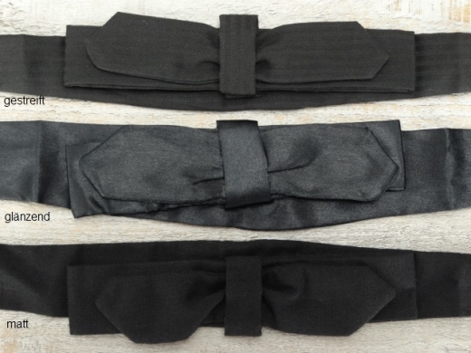 Fliege schwarz, Cravat, seidenglnzend, 100% Baumwolle