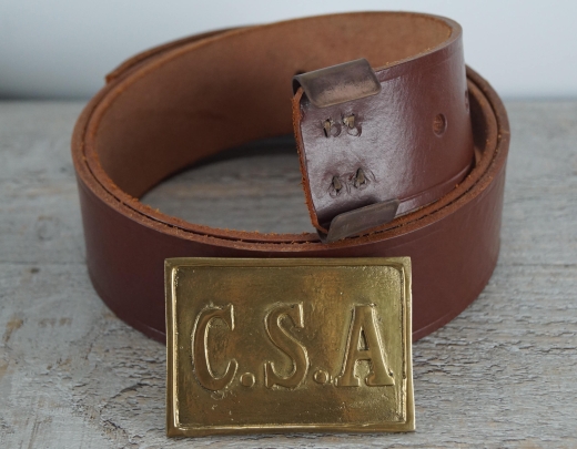 Koppel russet mit CSA Kasten Schlie�e und Beltkeeper, Material: Koppel Leder, Schlie�e + Beltkeeper Messing