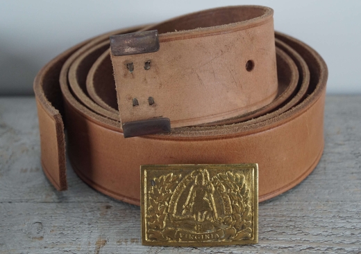 Koppel natur mit Virginia Kasten Schlie�e und Beltkeeper, Material: Koppel Leder, Schlie�e + Beltkeeper Messing