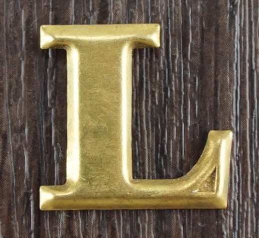 Kompaniebuchstabe L aus Messing