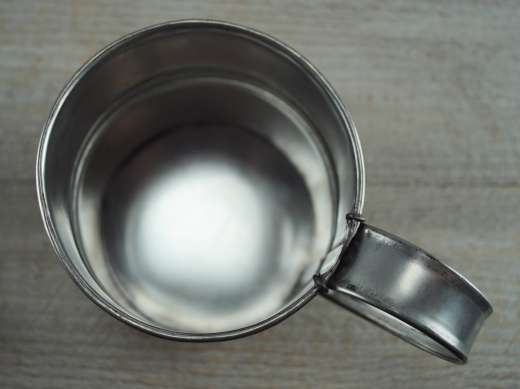 Tasse gro�, ca. 700 ml, Tin, Material: Wei�blech, verzinnt