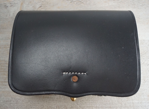 Patronentasche M1861 schwarz cal. 58, Material: Leder, mit Blecheinsatz verzinnt