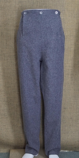 Klapphose Woll Hose hellgrau, 100% Wolle