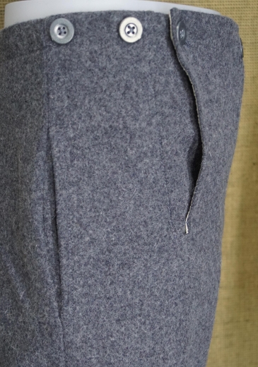Klapphose Woll Hose hellgrau, 100% Wolle