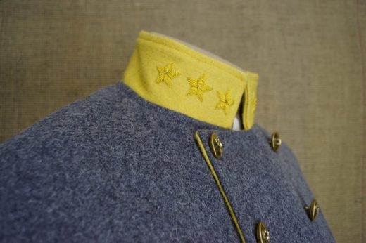 CS Shell Jacket Colonel,hellgrau, gelbe Aufschl�ge, 14 CSA Kn�pfe, doppelreihig, Oberstoff: reine Wolle, Futter: 100% Baumwolle