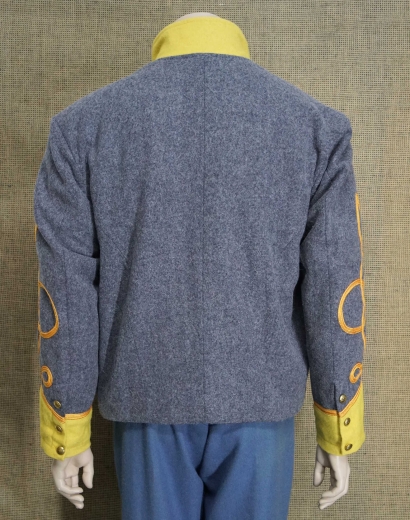 CS Shell Jacket Colonel,hellgrau, gelbe Aufschl�ge, 14 CSA Kn�pfe, doppelreihig, Oberstoff: reine Wolle, Futter: 100% Baumwolle