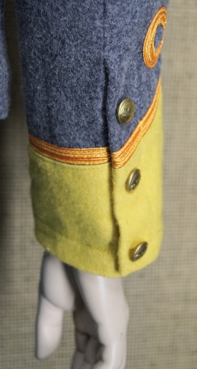 CS Shell Jacket Colonel,hellgrau, gelbe Aufschl�ge, 14 CSA Kn�pfe, doppelreihig, Oberstoff: reine Wolle, Futter: 100% Baumwolle