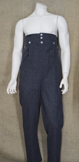 napoleonische Woll Hose dunkelgrau, extra hoch, 100% Wolle