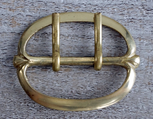 doppel D Schlie�e, Riemenbreite bis 4 cm, Material: Messing