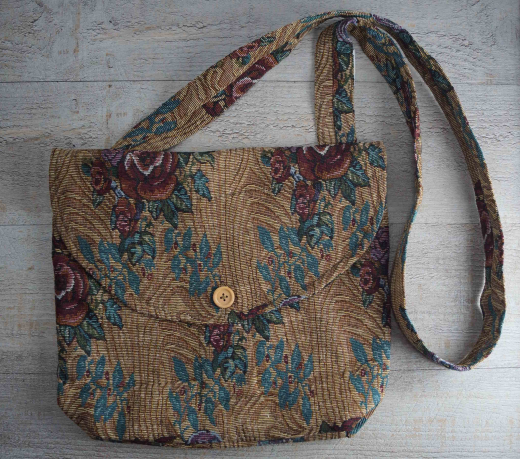 Haversack gemustert, Knopfverschlu�, Material: 100% Baumwolle, Holzknopf