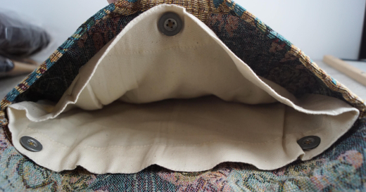 Haversack gemustert, Knopfverschlu�, Material: 100% Baumwolle, Holzknopf
