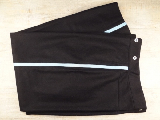 US Hose dunkelblau, mit mittelbreitem blauen Streifen, 100% Wolle