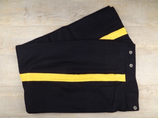 US Hose dunkelblau, mit breiten gelben Streifen, 100% Wolle