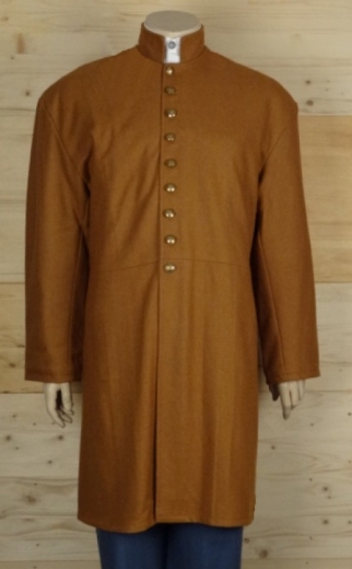 CS Frock Coat butternut, 1 reihig, 9 CSA Knpfe