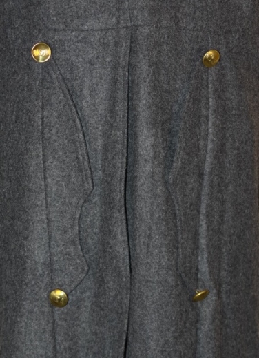 CS Frock Coat dunkelgrau General, 2 reihig, 14 CSA Knpfe, 100% Wolle, Futter 100% Baumwolle