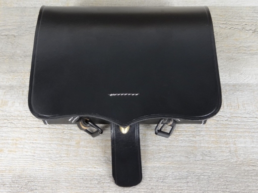 Patronentasche M1855 schwarz cal. 58, Material: Leder, mit Blecheinsatz verzinnt