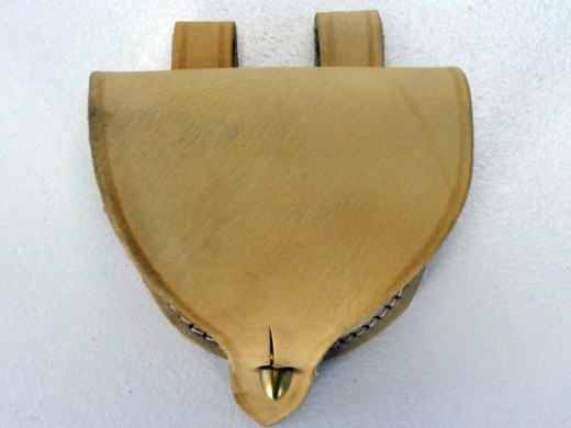 Zndhtchentasche naturbraun, Material: Leder, innen Schaffell
