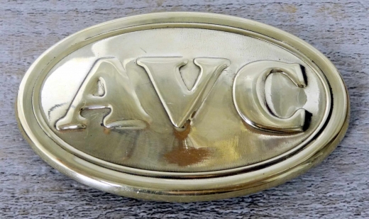 Schliee AVC oval, 3 Haken, Material Messing gestanzt, bleigefllt