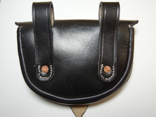 US Pattern 1874 Dyer Karabinerpatronentasche schwarz, Material: Leder, innen Ziegenfell