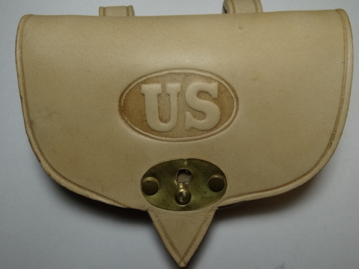 US Pattern 1874 Dyer Karabinerpatronentasche naturbraun, Material: Leder, Innen Ziegenfell