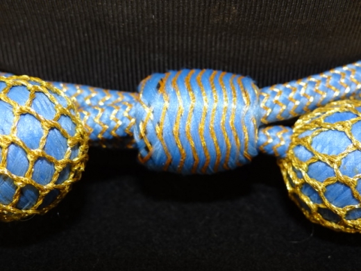 Hutkordel Offizier blau / gold, Baumwolle mit Metallfaser