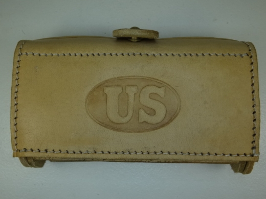 McKeever Patronentasche M1874 naturbraun cal. 45/70, Material: Leder, mit Baumwollschlaufen