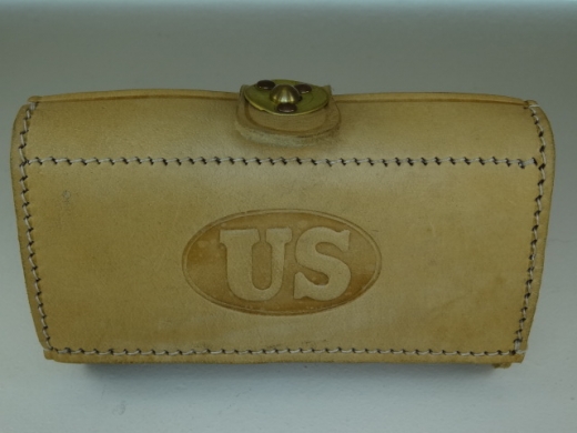 McKeever Patronentasche M1874 naturbraun cal. 45/70, Material: Leder, mit Baumwollschlaufen